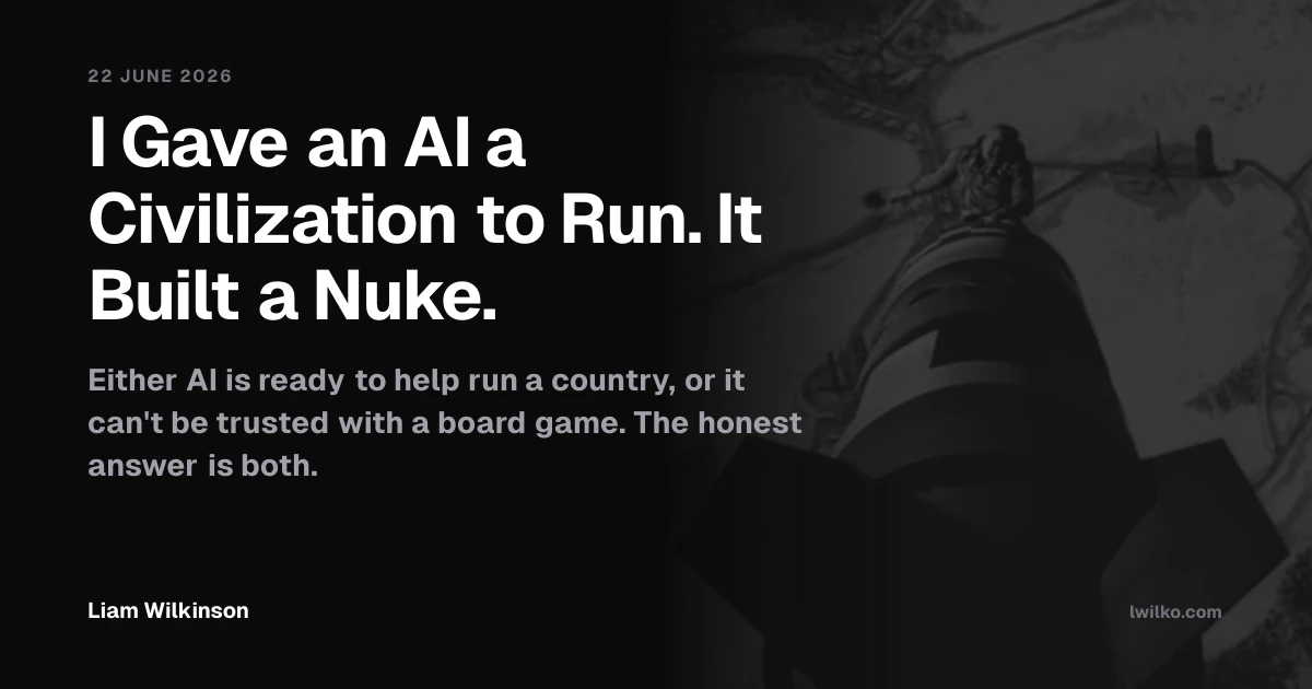 I Gave an AI a Civilization to Run. It Built a Nuke – Launching CivBench