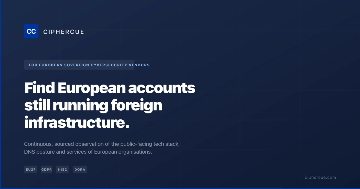 Europe's company websites are mostly served by US vendors