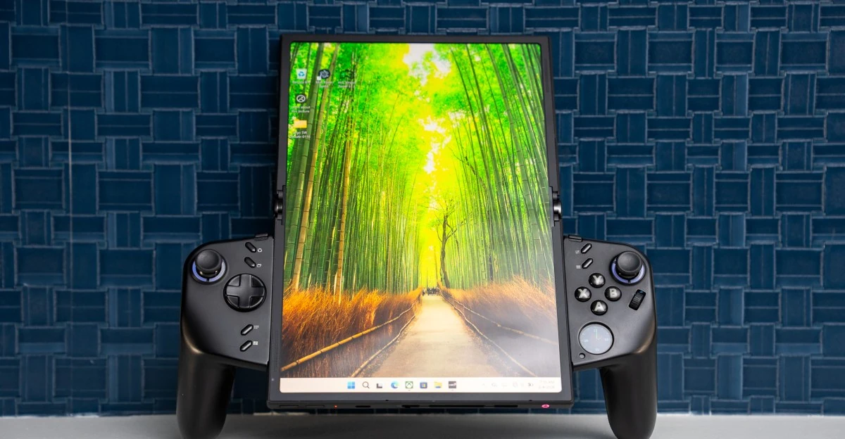 This Windows gaming handheld has a screen that folds in half