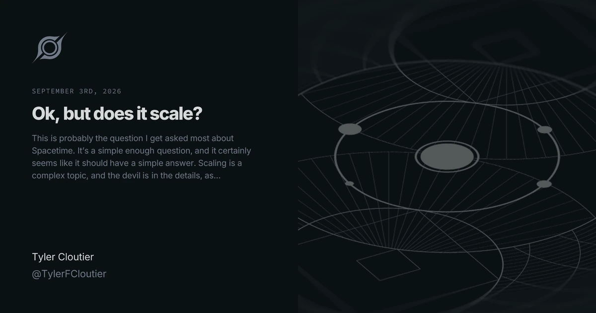 Ok, but Does It Scale?