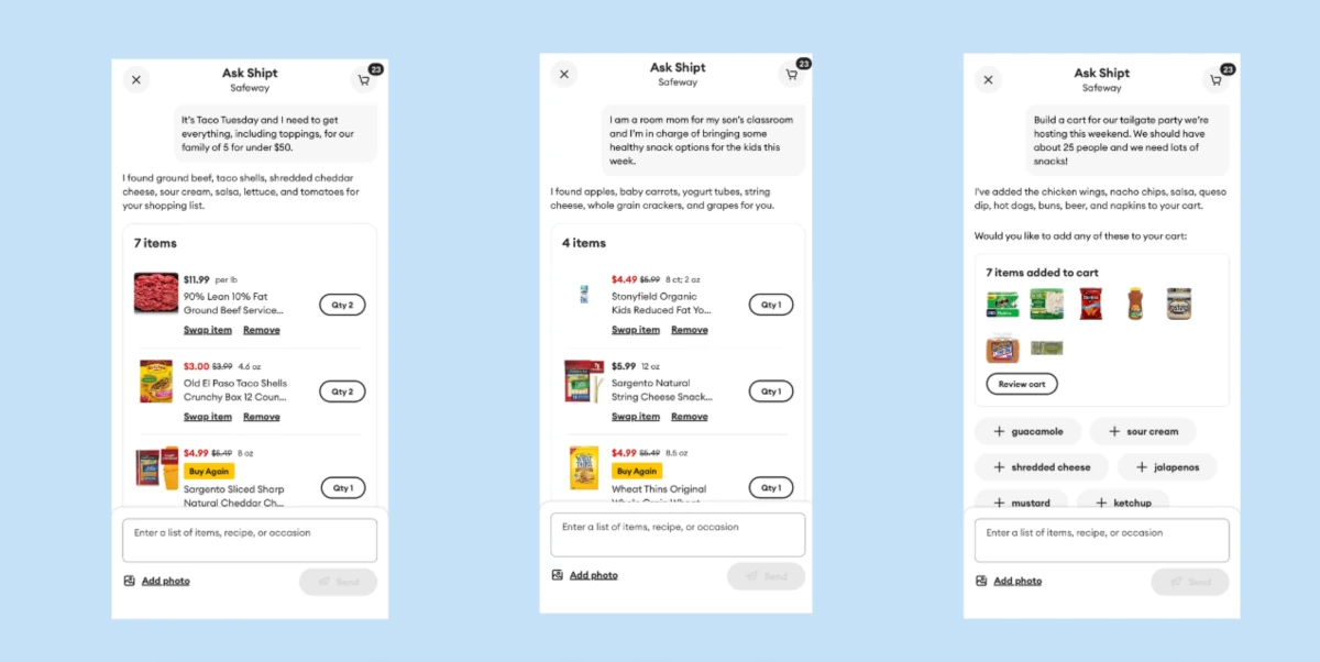 Shipt becomes the latest delivery app with an AI shopping assistant