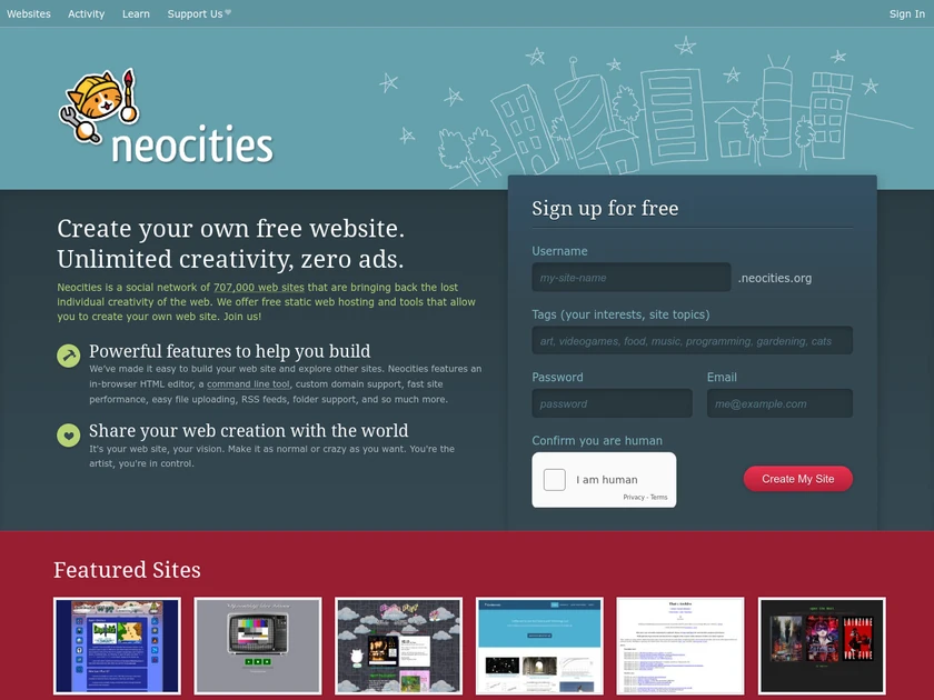 Neocities: Create your own free website
