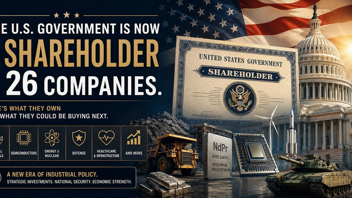 The US Government Is Now a Shareholder in 26 Companies