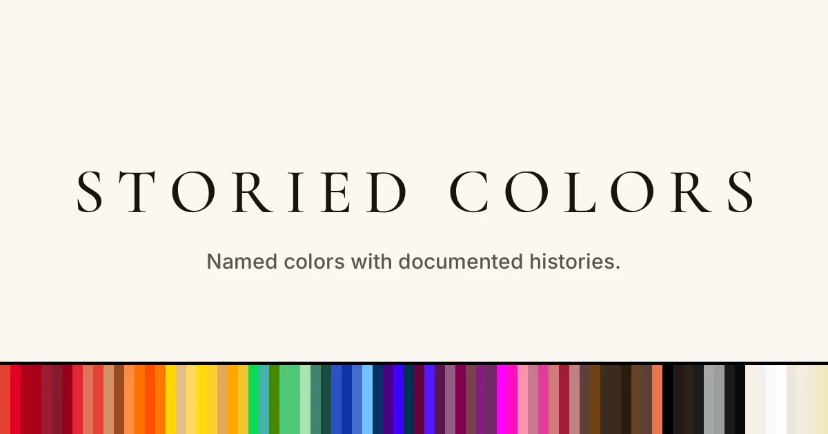 Storied Colors – a catalogue of named colors
