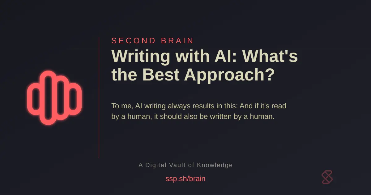 If you start writing today, there's no way to know if you can write without AI