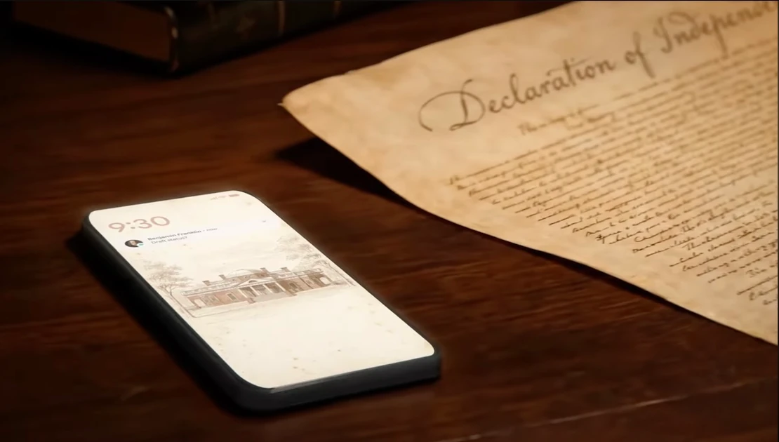 New Google commercial imagines a Declaration of Independence written with help from AI