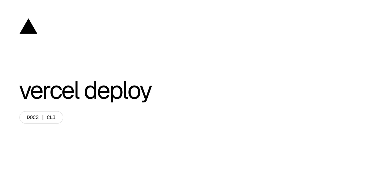 vercel deploy