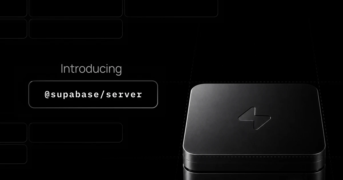 Introducing @supabase/server