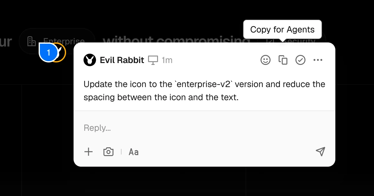 Copy visual context to agents from Vercel Toolbar - Vercel