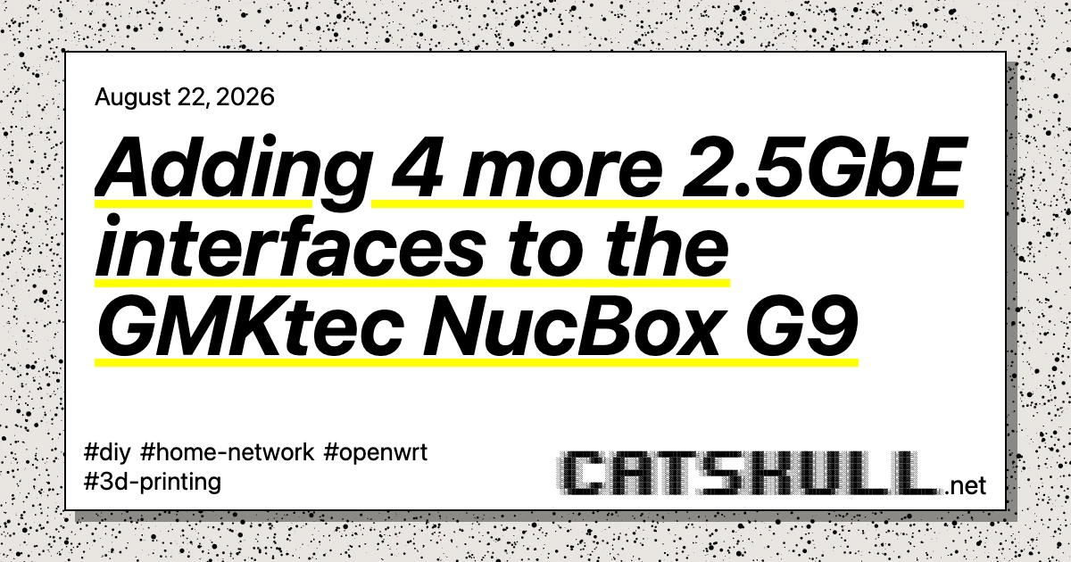 Adding 4 more 2.5GbE interfaces to the GMKtec NucBox G9