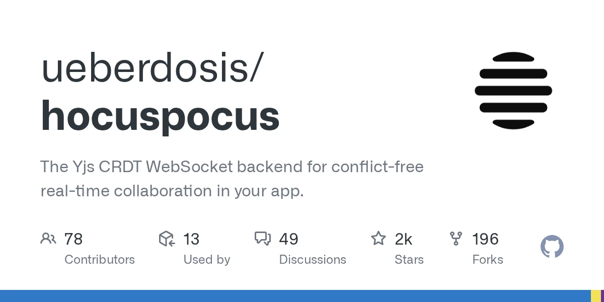 Show HN: Hocuspocus 4 – self-hosted Yjs collaboration backend