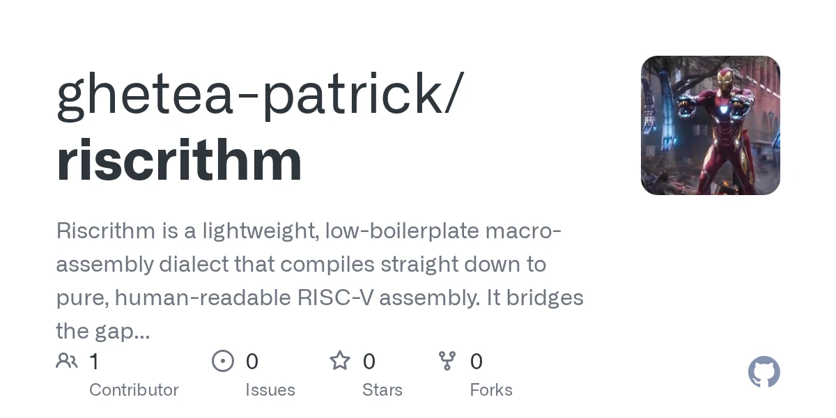 Riscrithm – An intuitive RISC-V assembler and optimizer coded in Go