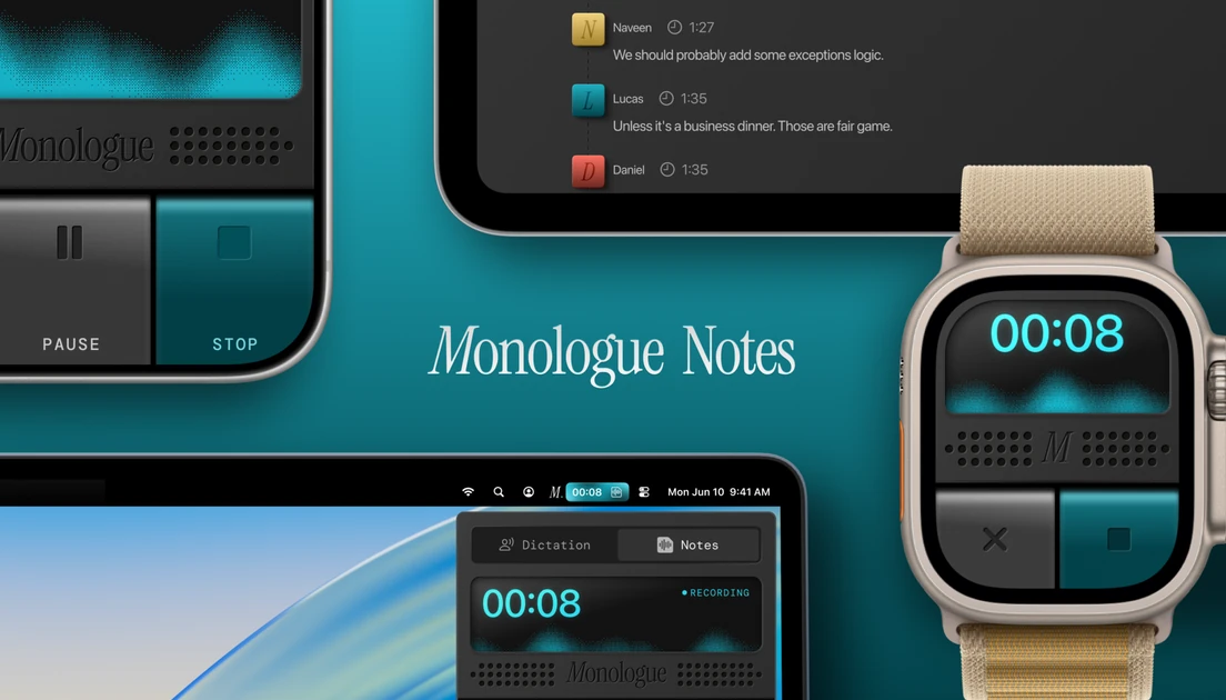 Introducing Monologue Notes: Record Every Meeting, Call, and Voice Memo