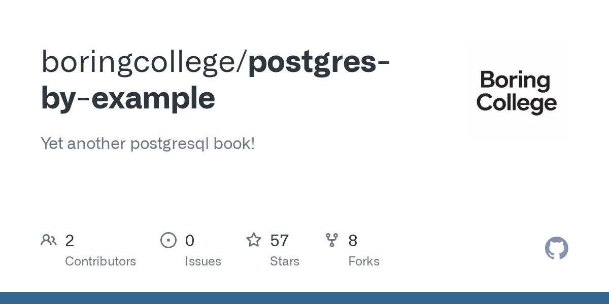 Postgres by Example