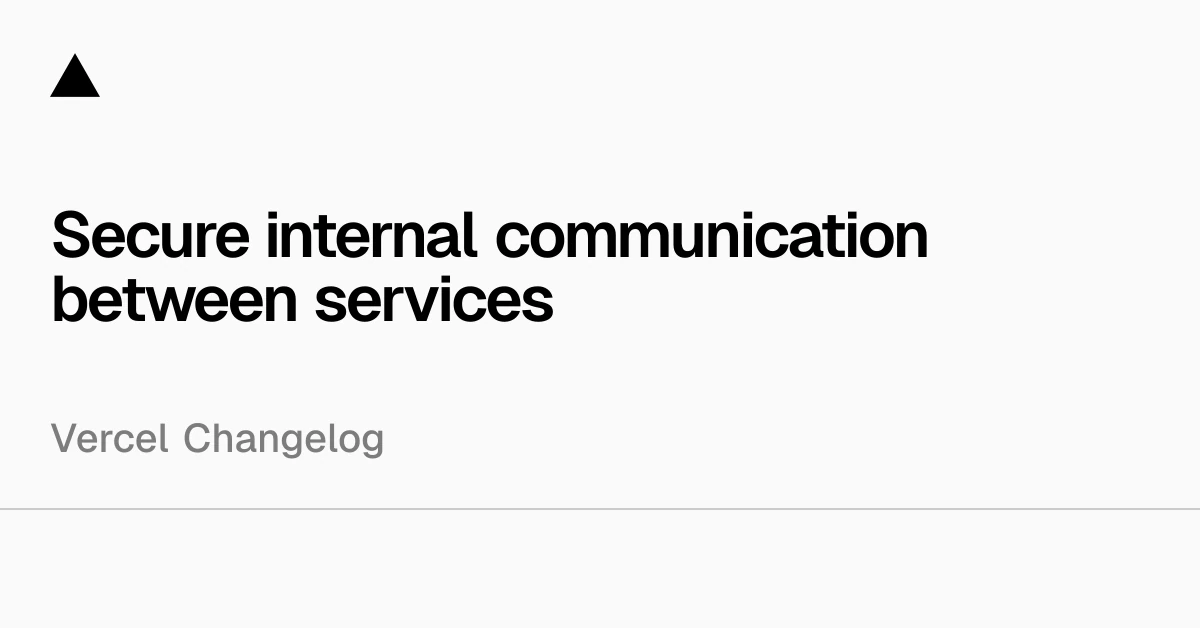 Secure internal communication between services