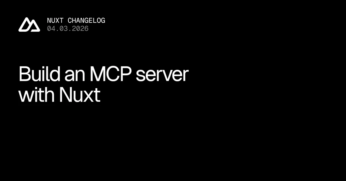 Build an MCP server with Nuxt - Vercel – Vercel
