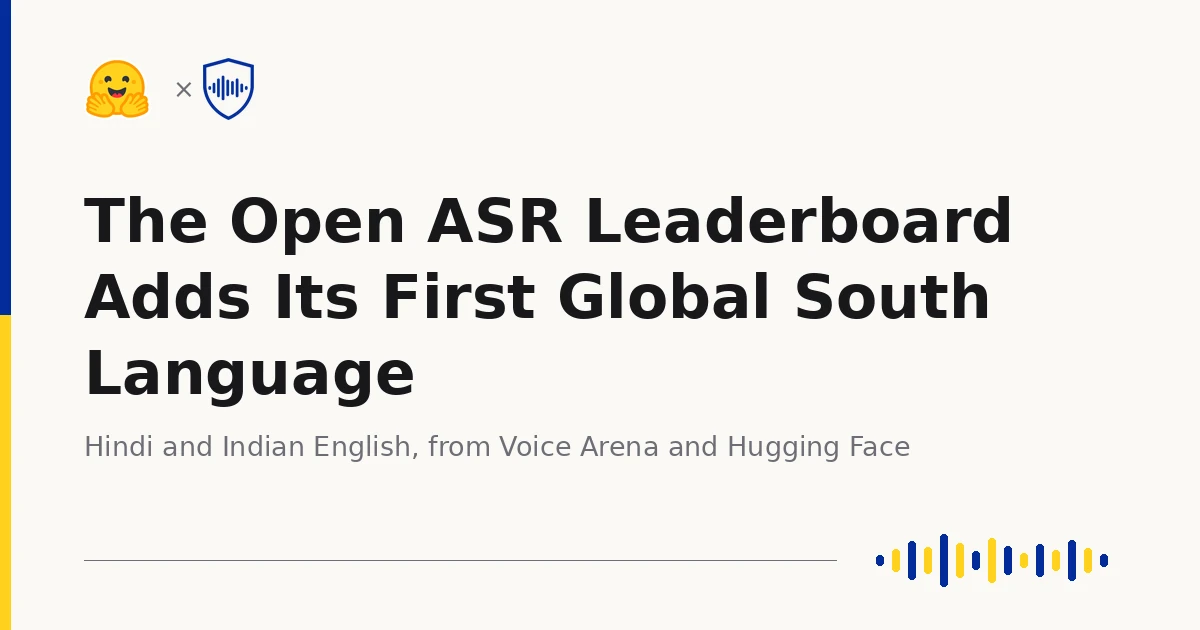 The Open ASR Leaderboard Adds Its First Global South Language
