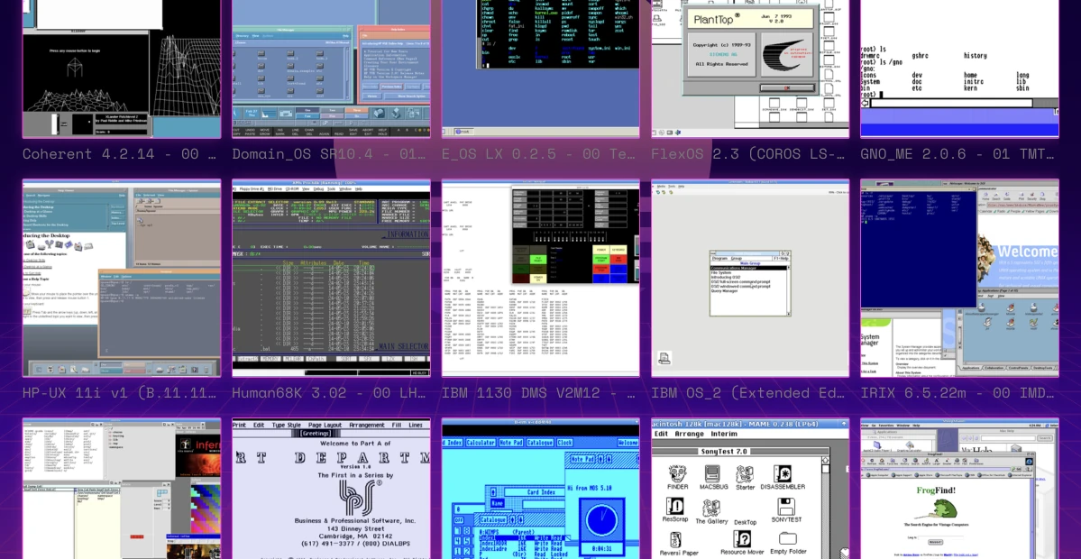 The Virtual OS Museum lets you relive over 600 operating systems right on your desktop