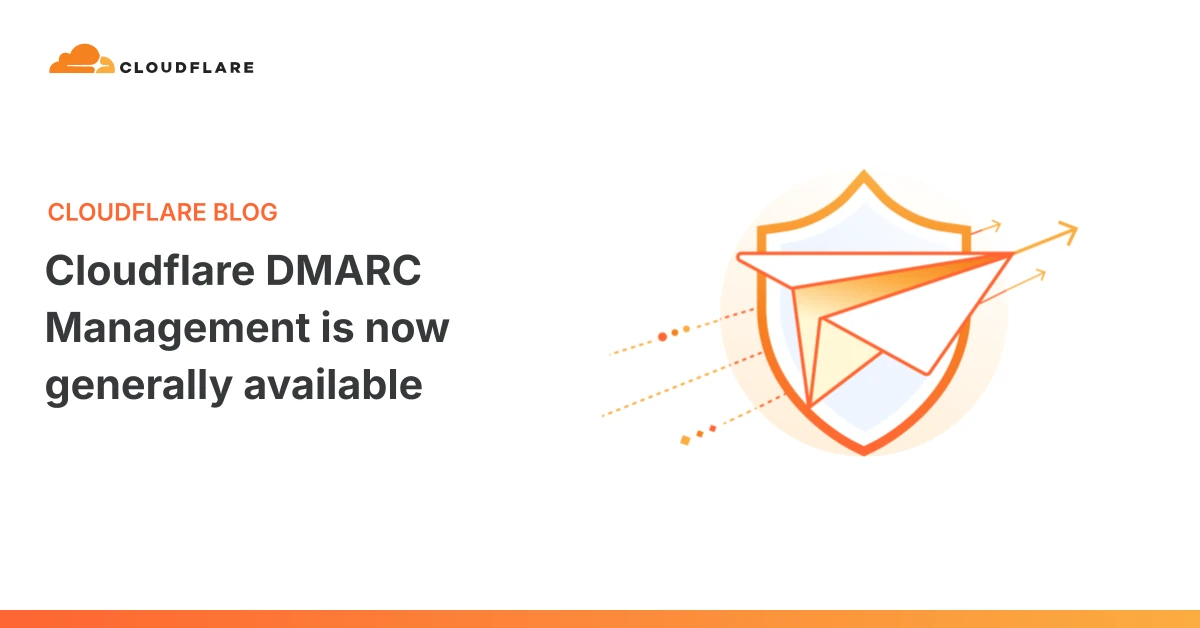 Cloudflare DMARC Management is now generally available