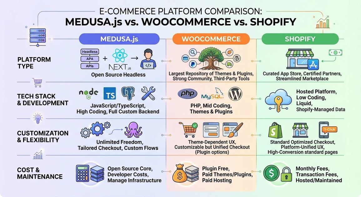 Medusa.js vs. WooCommerce vs. Shopify: Choosing the Right ...