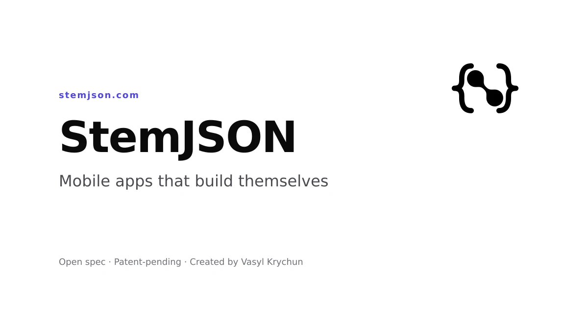 Show HN: StemJSON – a language for LLMs to extend native mobile apps on the fly