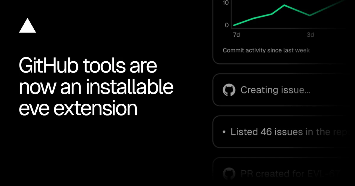GitHub tools are now an installable eve extension
