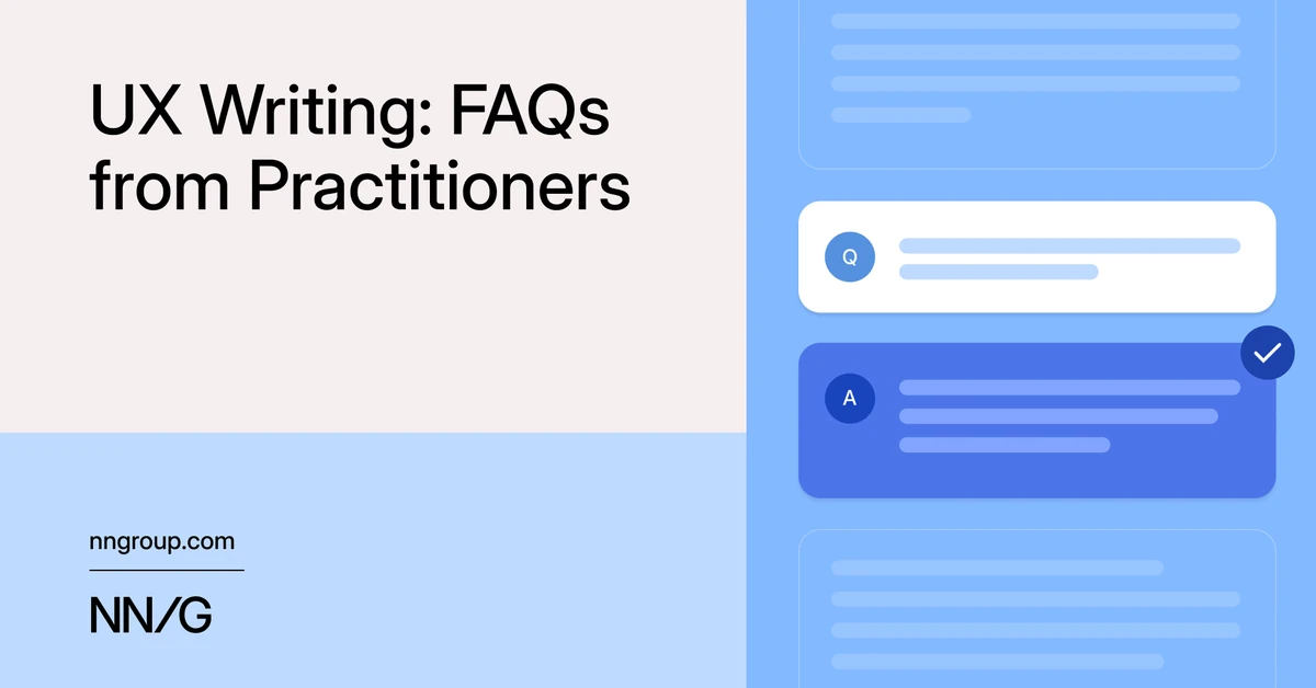UX Writing: FAQs from Practitioners