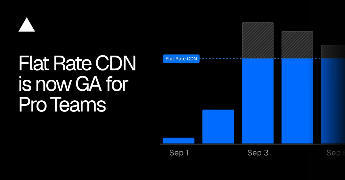 Flat Rate CDN is now GA for Pro teams