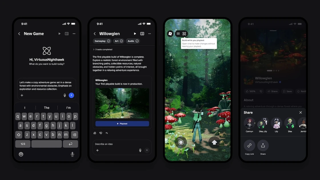 Roblox launches an AI-powered game creation feature in its mobile app