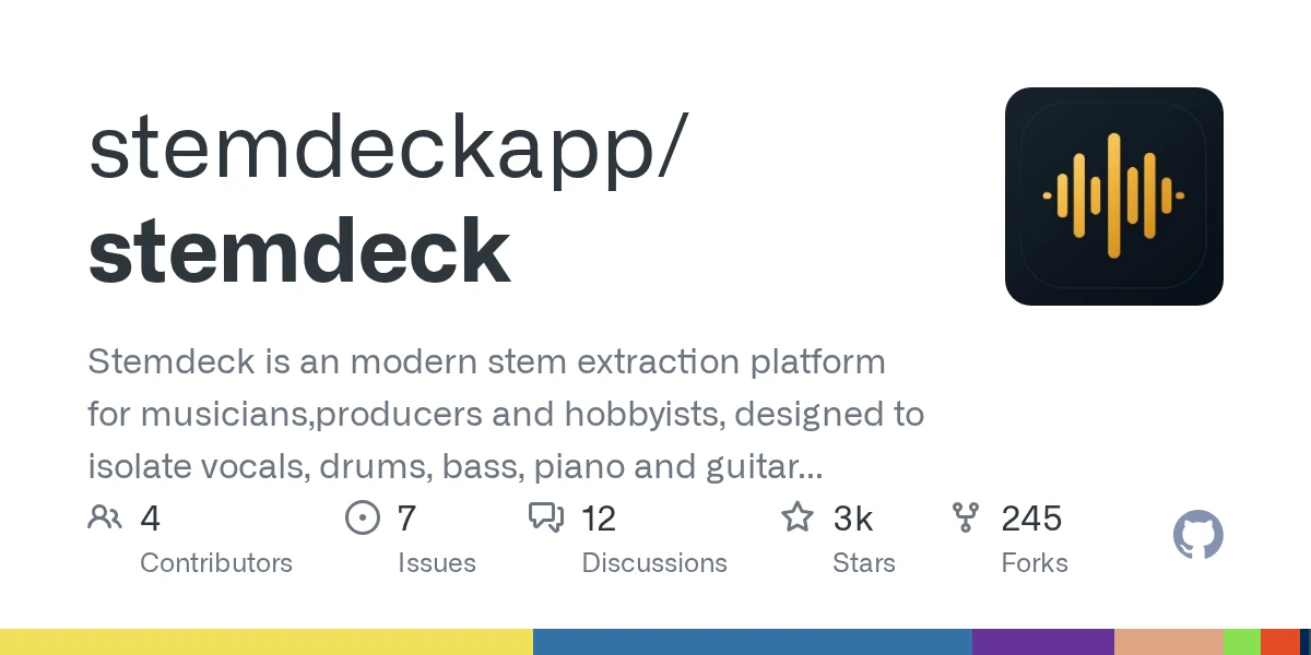 StemDeck, a free, open-source and local AI stem separator
