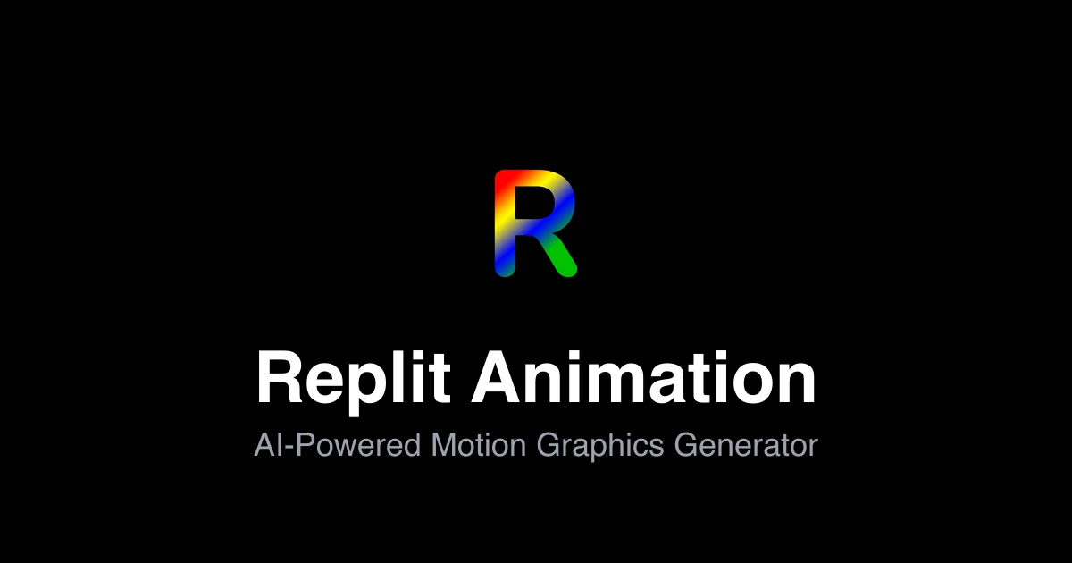 Replit Animation - AI Motion Graphics Generator