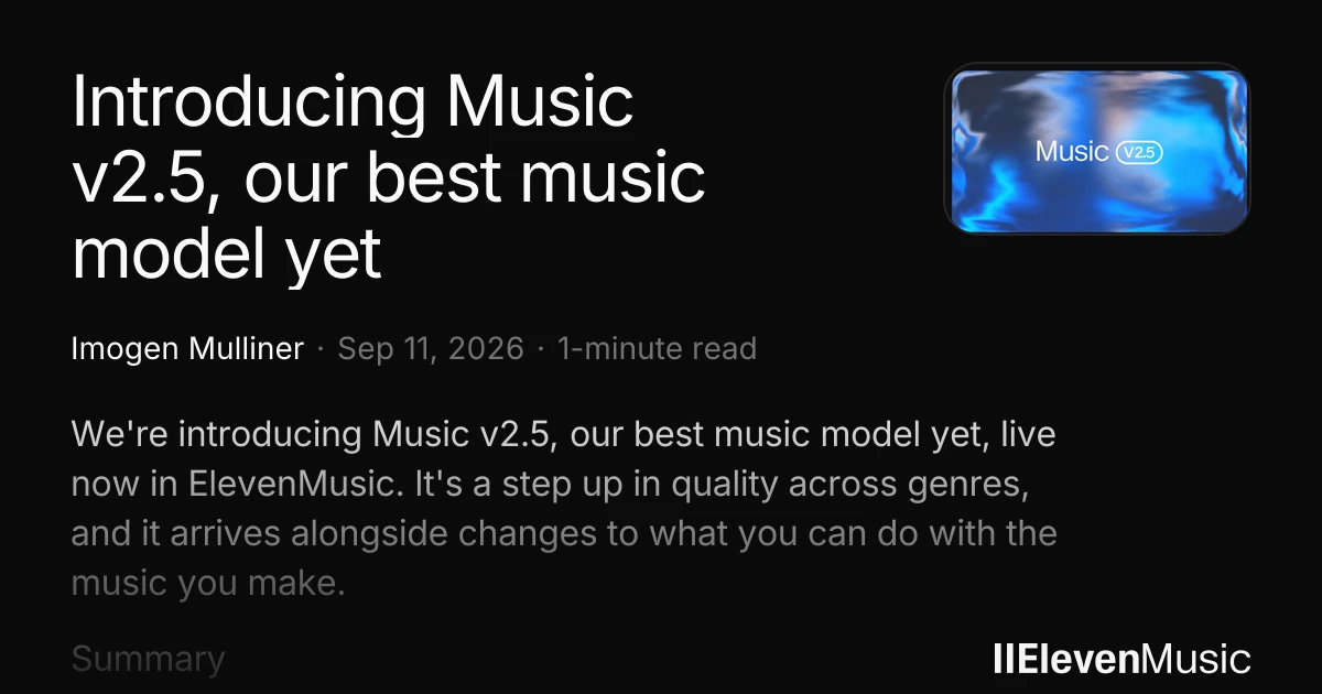ElevenLabs Music v2.5