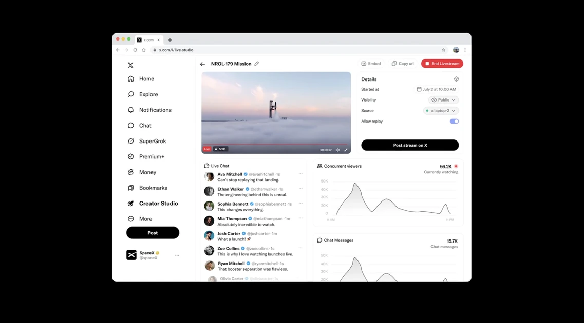 X's Live Studio aims to make livestreams easier for creators