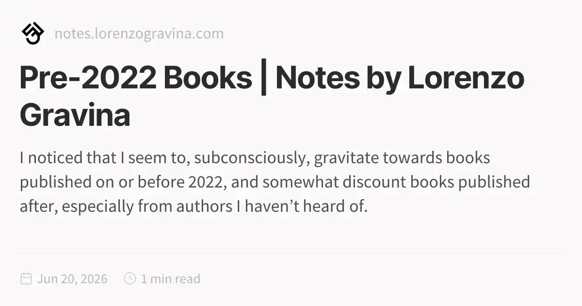Pre-2022 Books