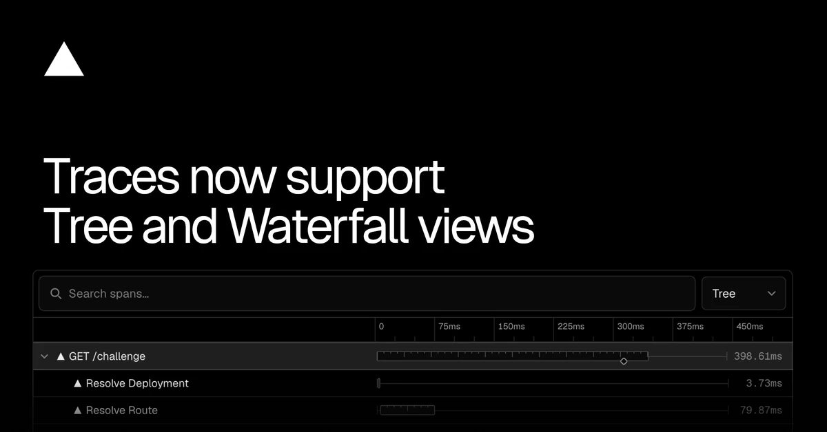 Traces now support Tree and Waterfall views