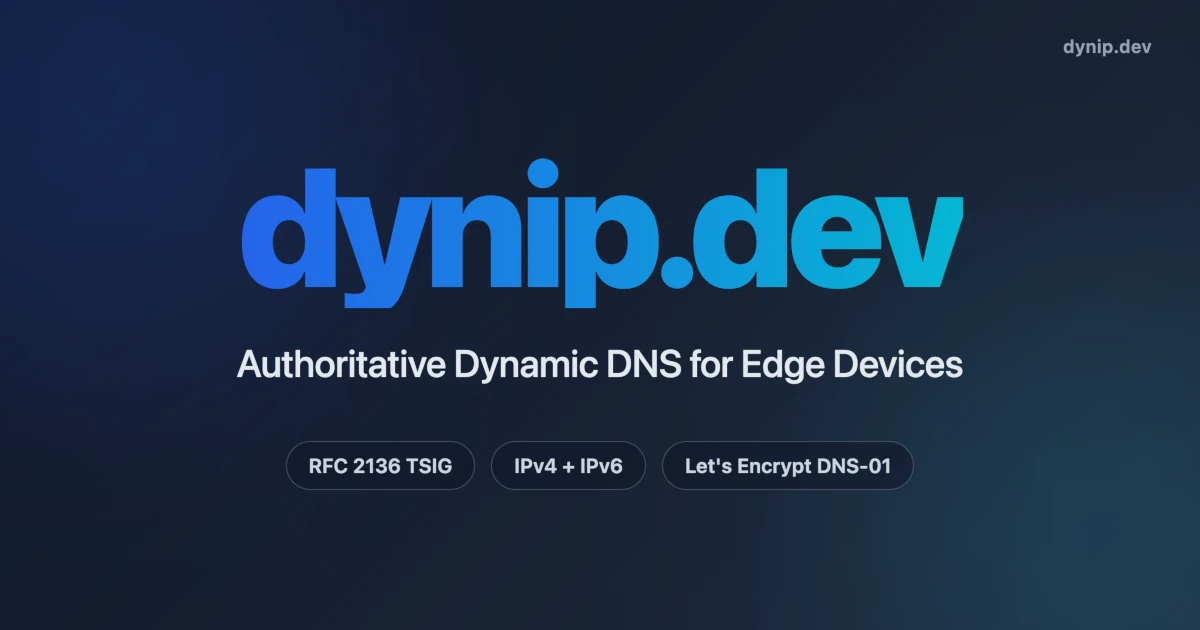 DynIP – Dynamic DNS with RFC 2136, IPv6, DNSSEC, and BYOD