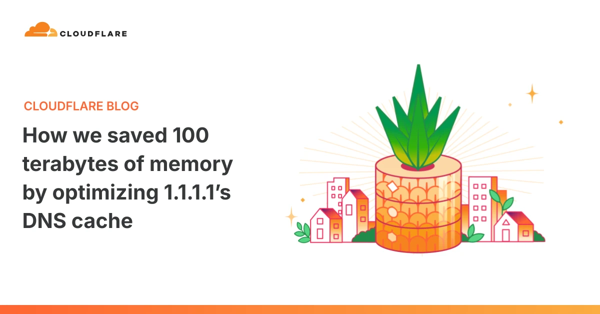 How we saved 100 terabytes of memory by optimizing 1.1.1.1’s DNS cache