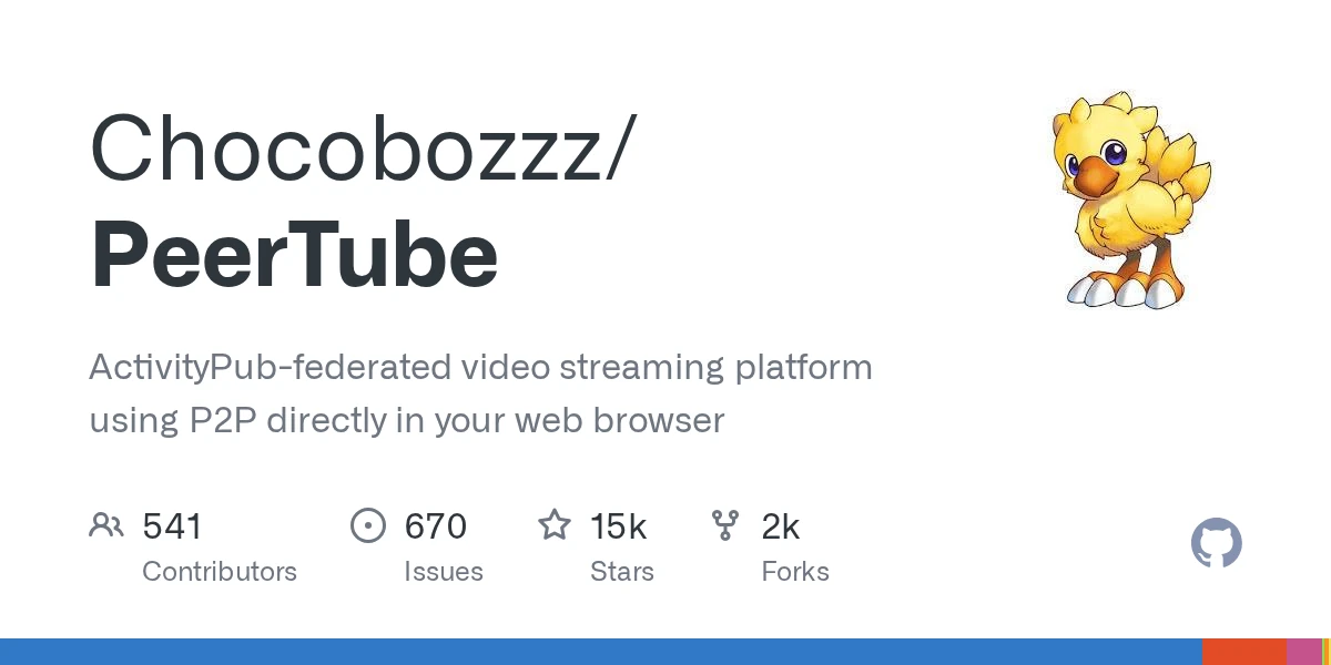 PeerTube is a free, decentralized and federated video platform