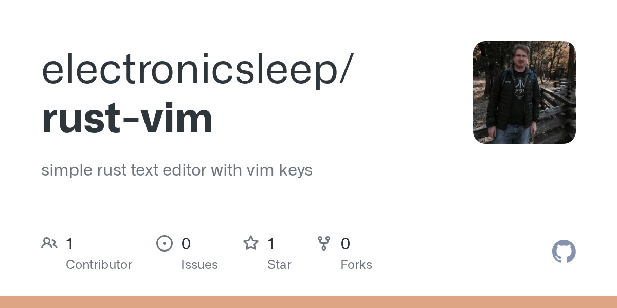Had an idea for a Rust editor with simple Vim mode for learning