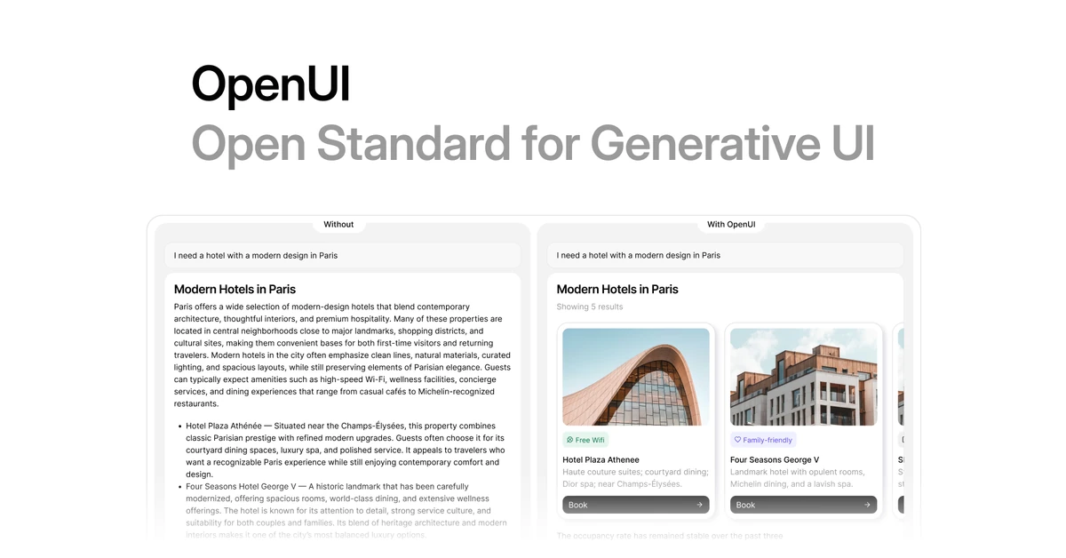 OUI-1: world's first model for Generative UI