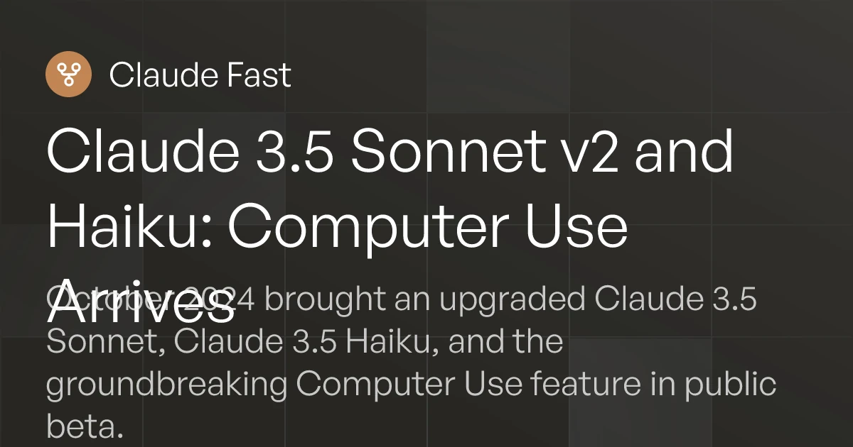 Claude 3.5 Sonnet v2 and Haiku: Computer Use Arrives
