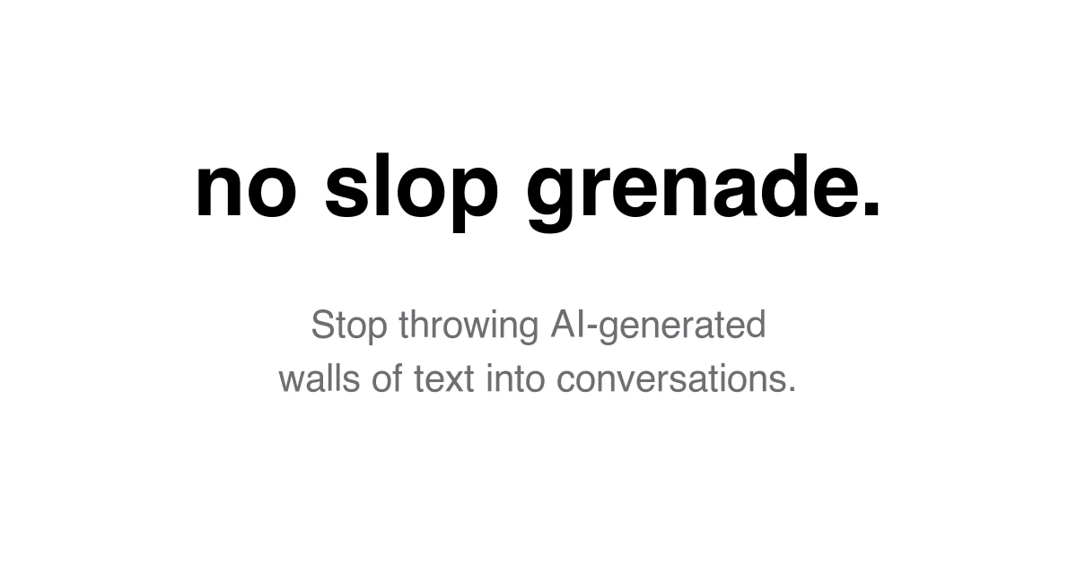 No Slop Grenade
