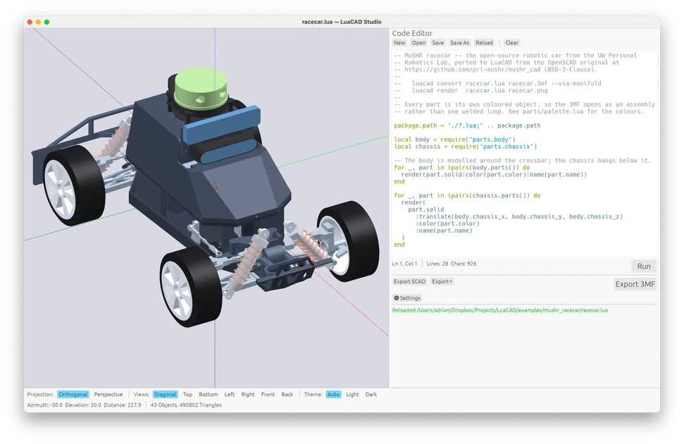 Show HN: LuaCAD – Parametric CAD Scripted in Lua