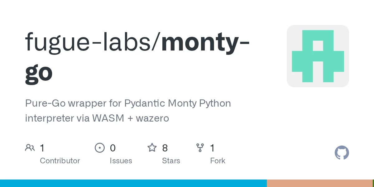 monty-go: Pure-Go wrapper for Pydantic's Monty Python Interpreter