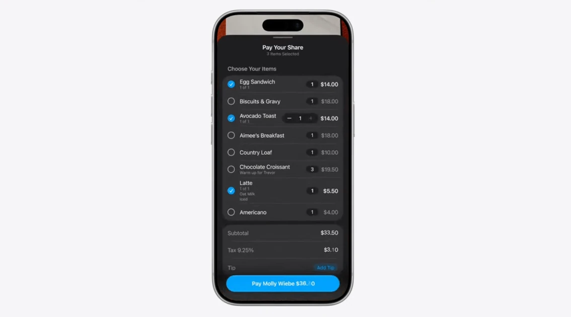 Apple is fixing the headache of splitting the bill with its new Siri in Camera feature