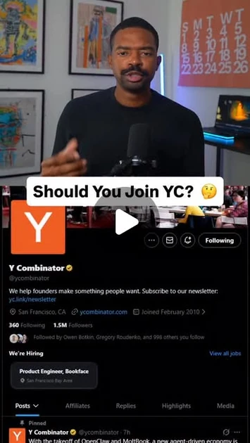 Bryce Johnson on Instagram: “Should you join Y Combinator and give up a sizable portion of your company? Nine times out of ten the answer is yes. Nichole did later state that her tweet was not direct…