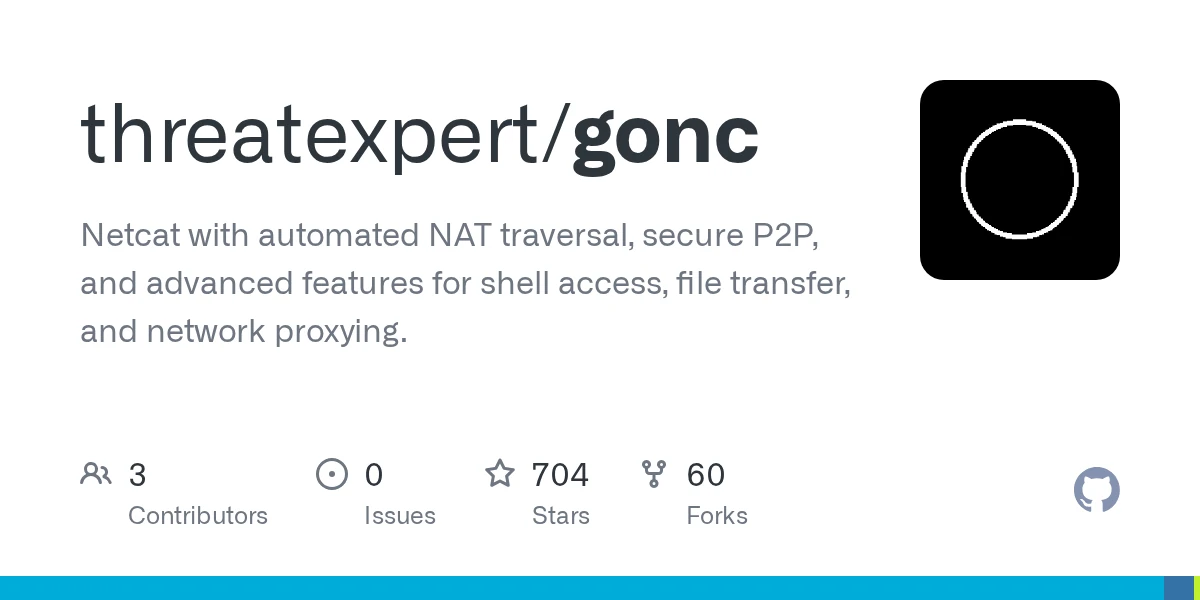 Gonc – Netcat with P2P Nat Traversal