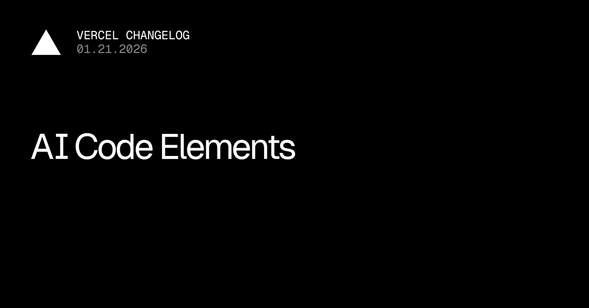 AI Code Elements - Vercel
