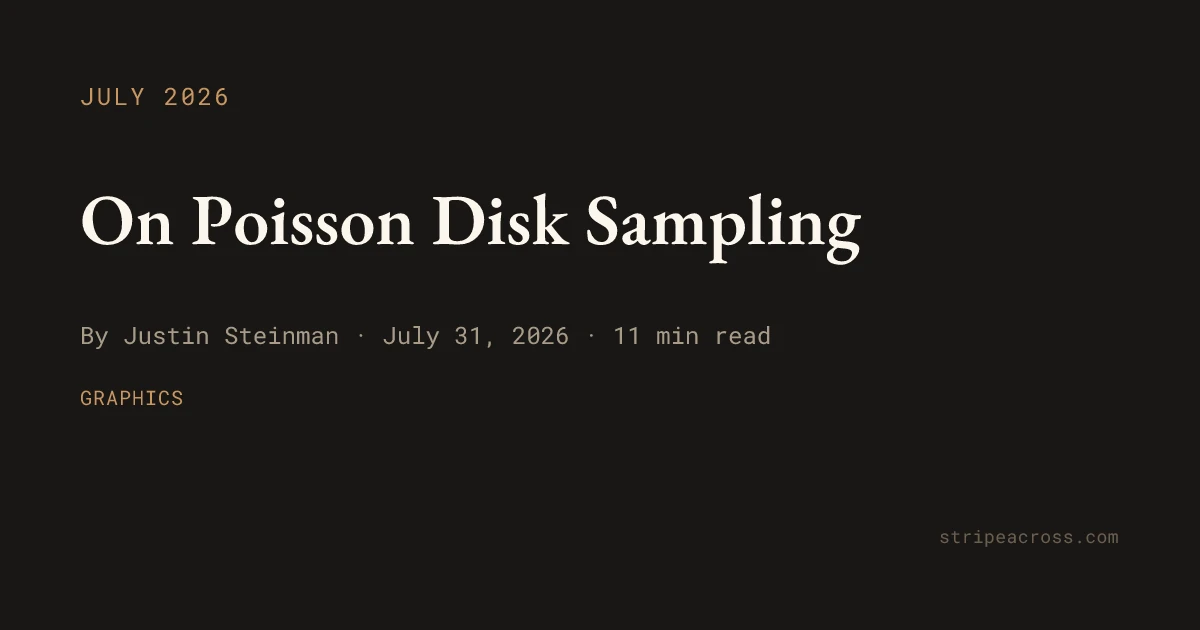 Poisson Disk Sampling