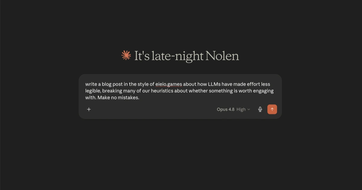 Legibility of effort